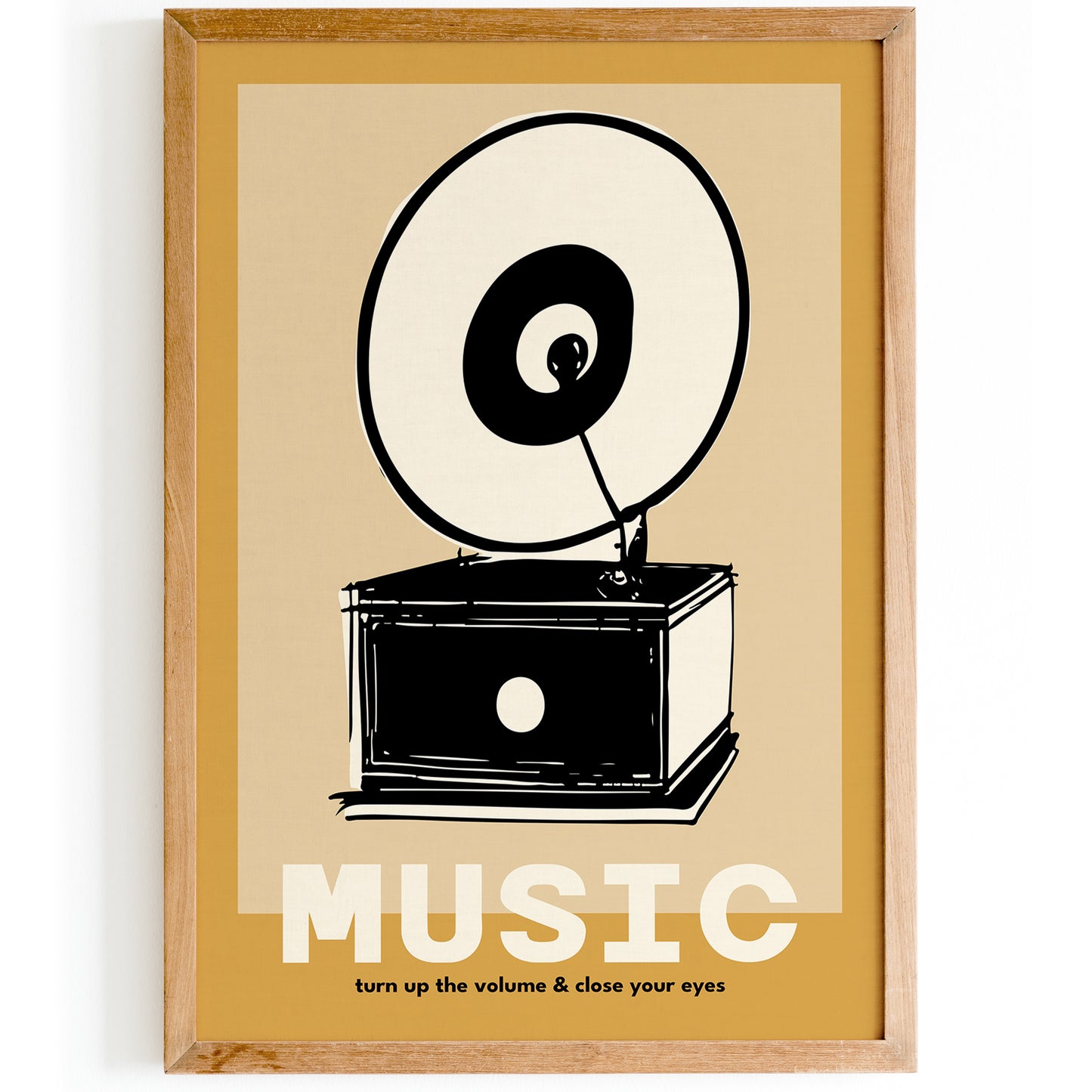 Vinyl Record Player Music Quote Poster