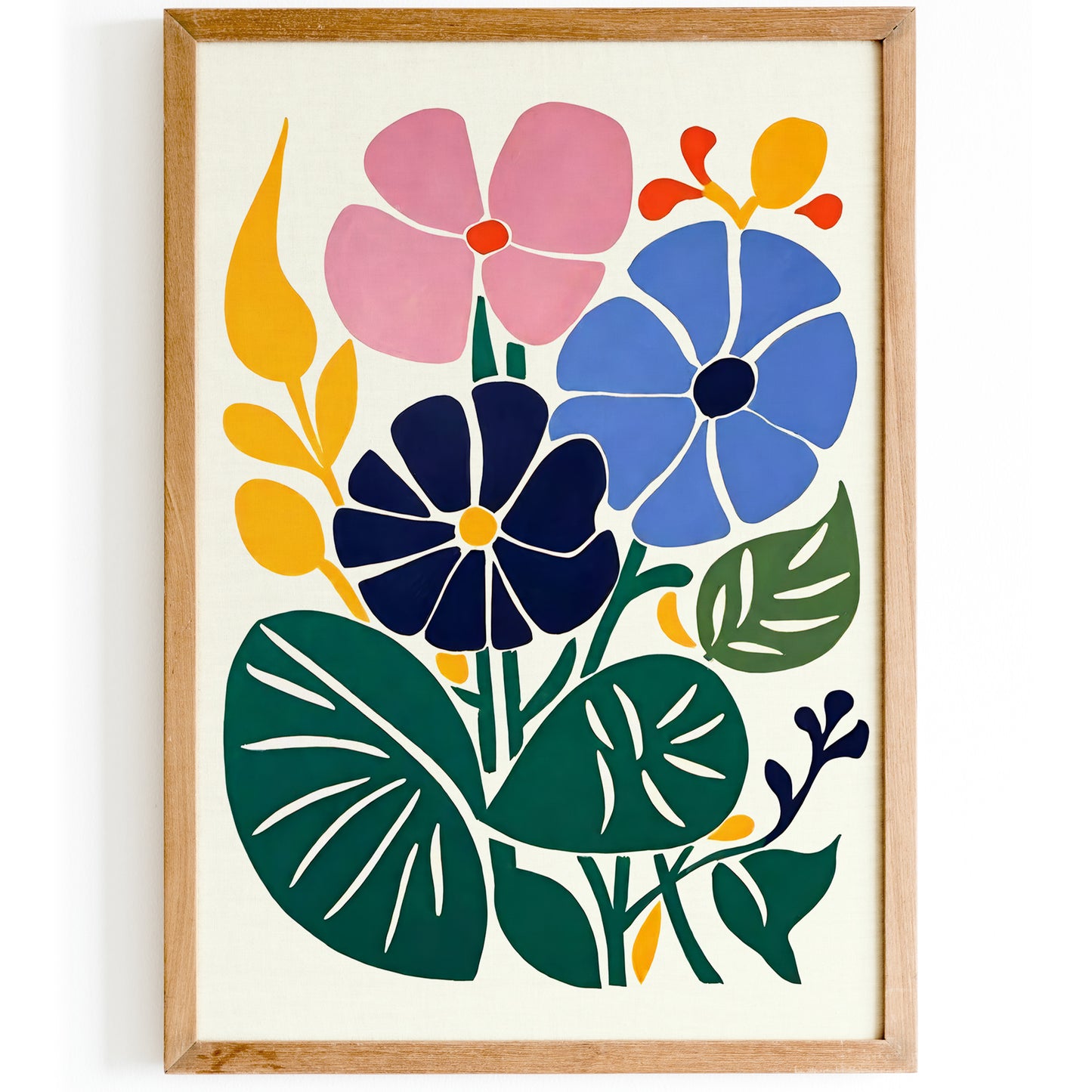 Colorful Cut Outs Flowers Poster