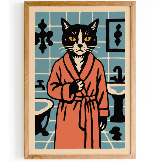 Bathroom Cat Wall Art