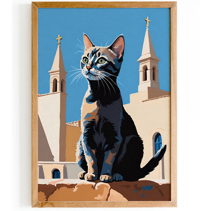 Priest Cat Quirky Wall Art Poster