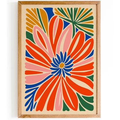 Colorful Eclectic Flower Poster