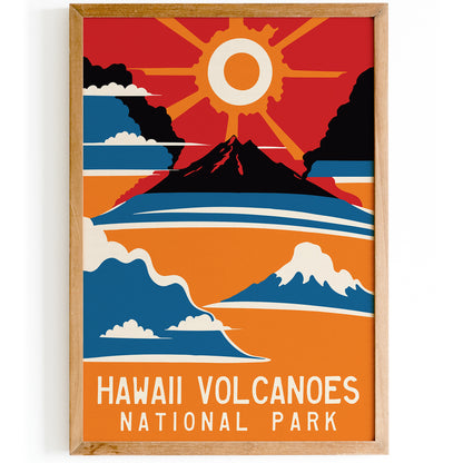 Hawaii Volcanoes Travel Poster