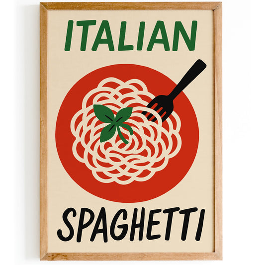 Italian Spaghetti Food Poster
