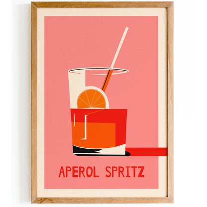 Aperol Spritz Pink Poster