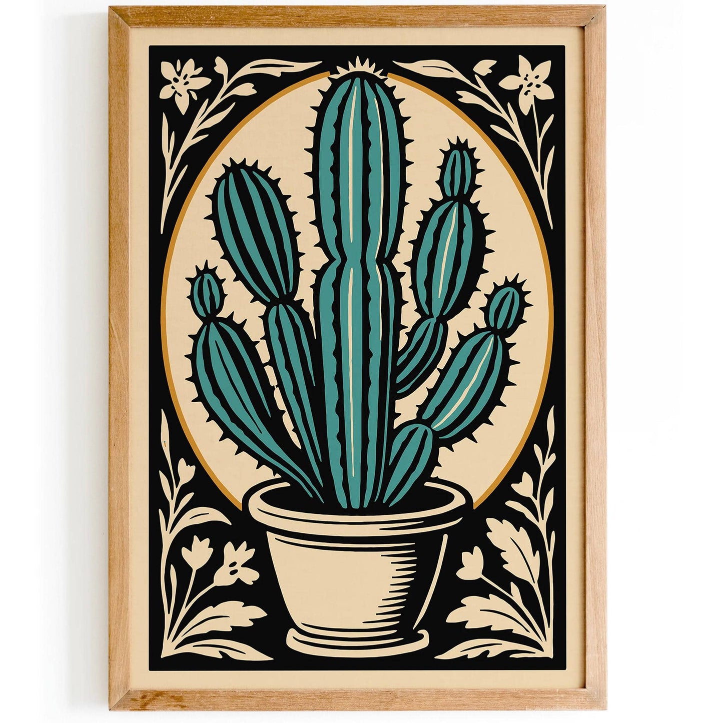 Eclectic Victorian Cactus Plant Poster