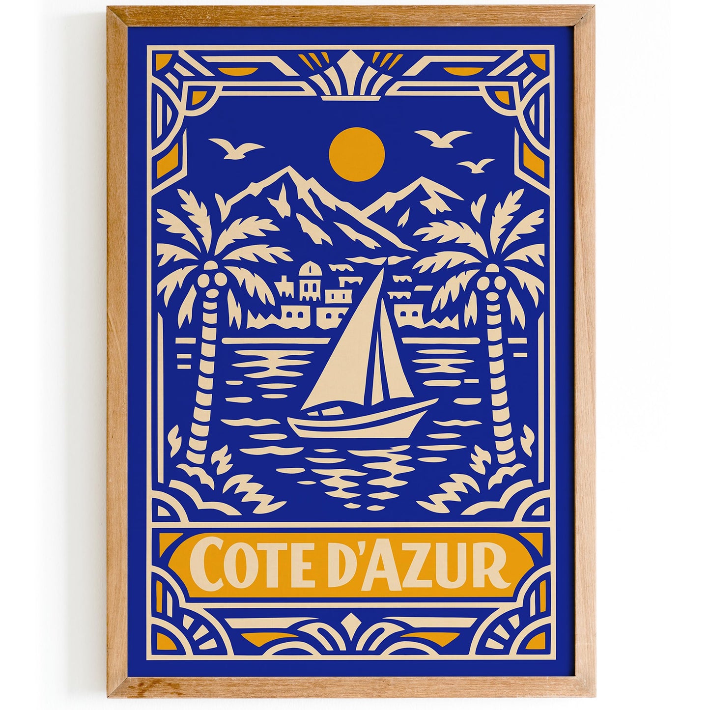 Côte d’Azur France Poster – Coastal Wall Art