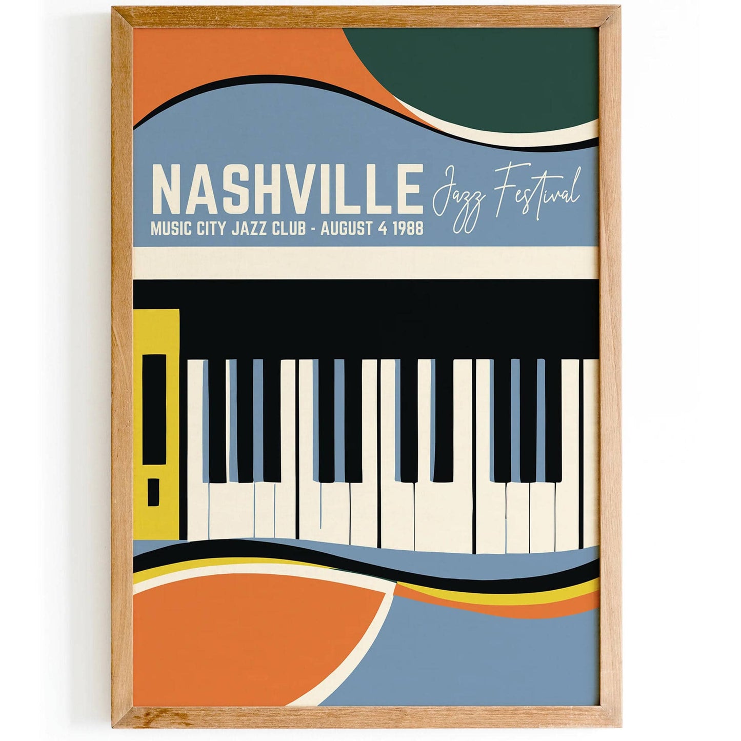Nashville Jazz Festival Retro Poster