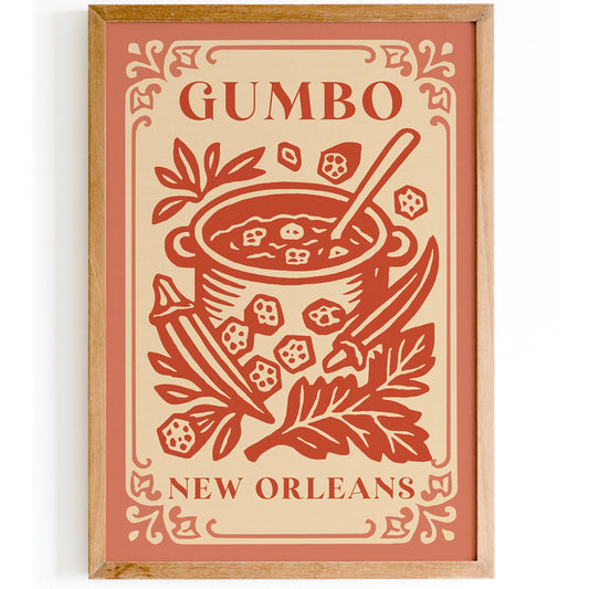 Gumbo New Orleans Poster - Louisiana Wall Art