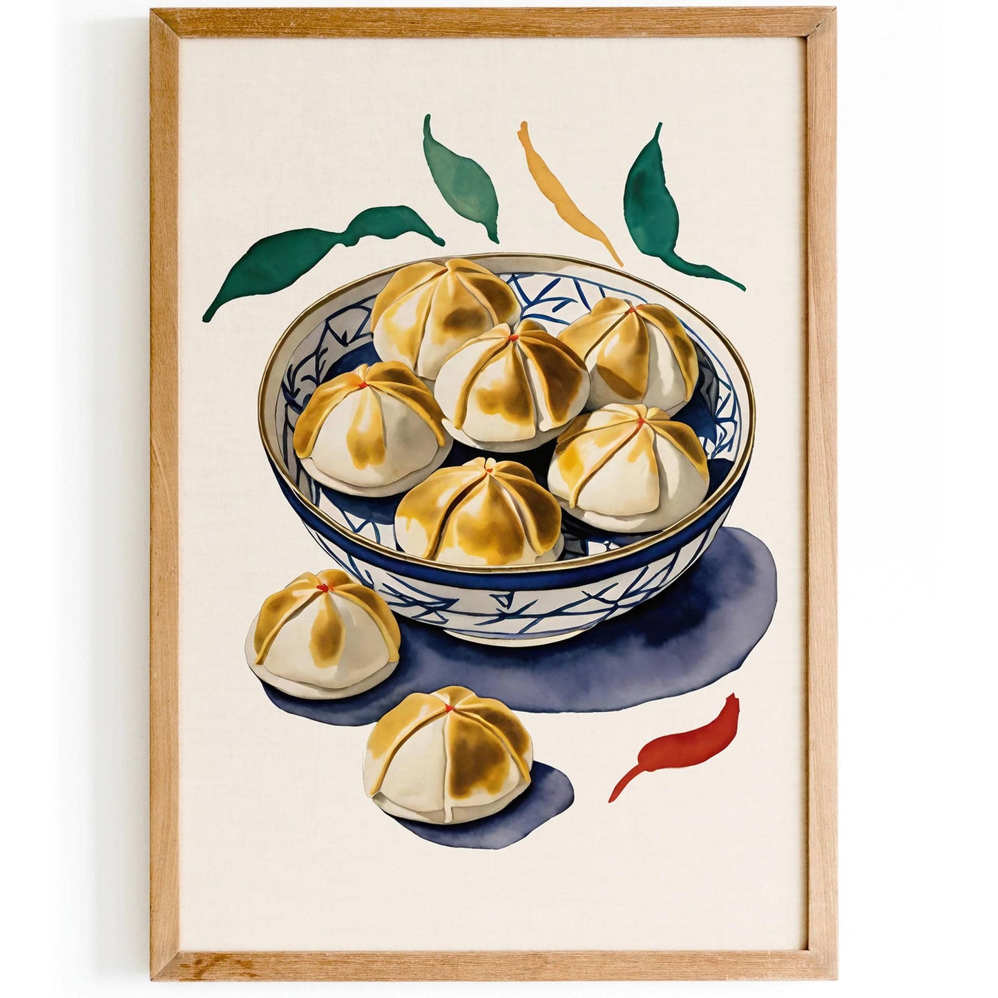 Asian Bao Buns Wall Art Print