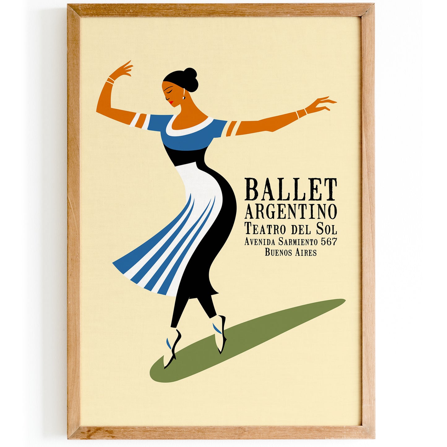 Argentino Ballet Retro Ballerina Wall Art