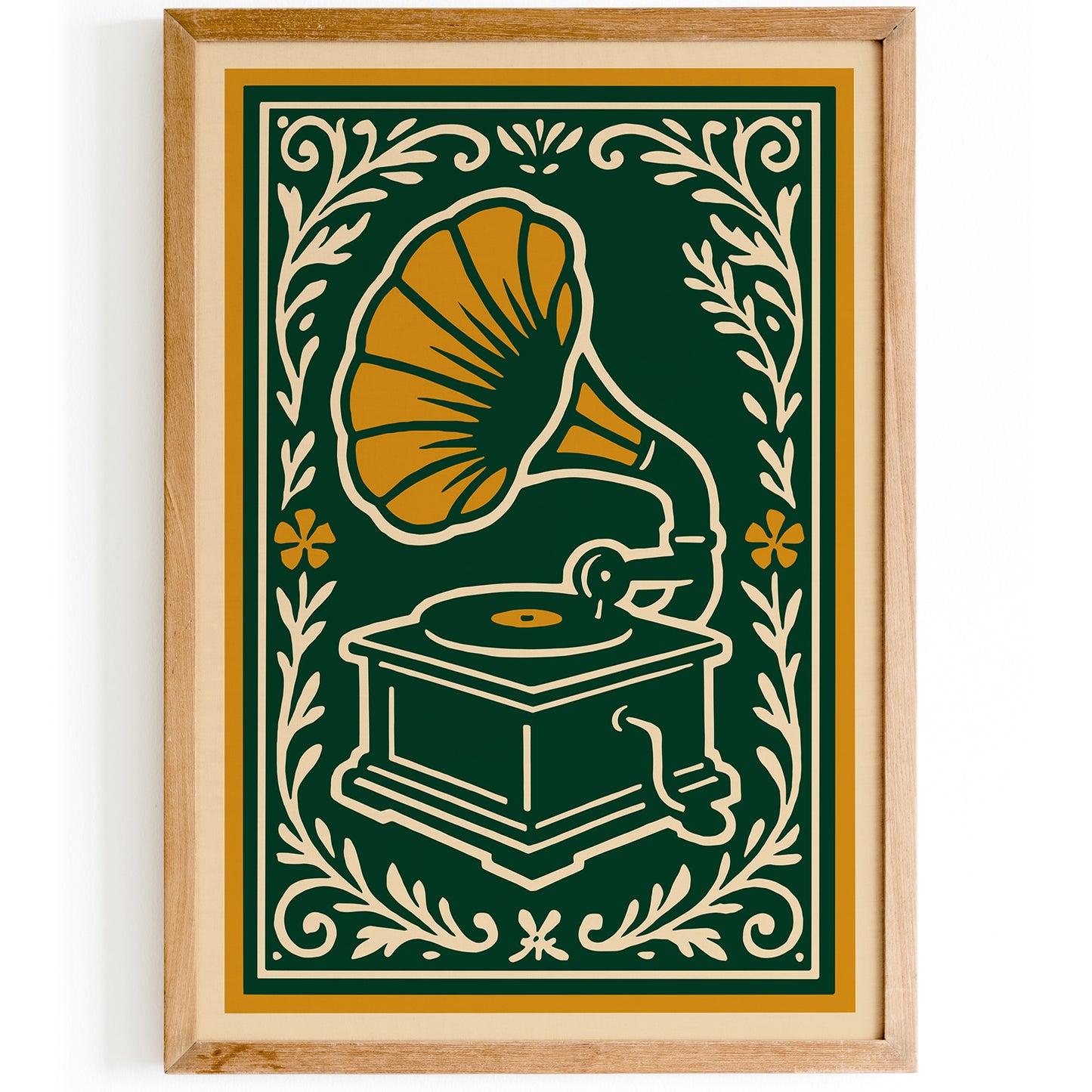 Vintage Gramophone Wall Art Print