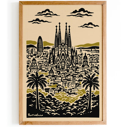 Barcelona Travel Poster