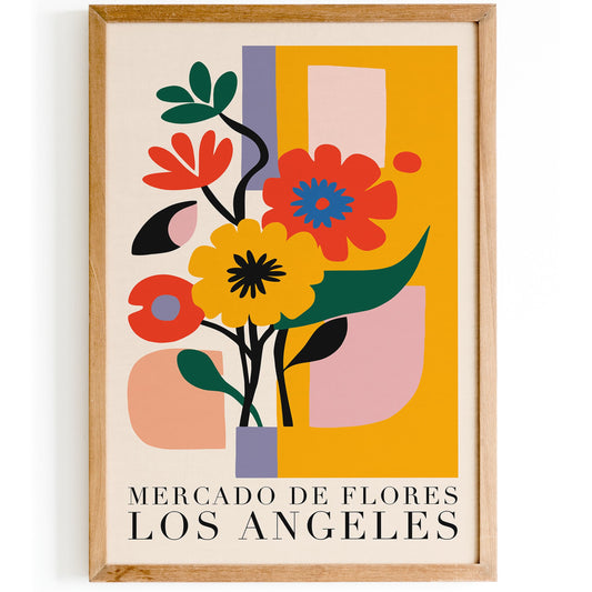 Mercado de Flores Los Angeles - Floral Wall Art Print