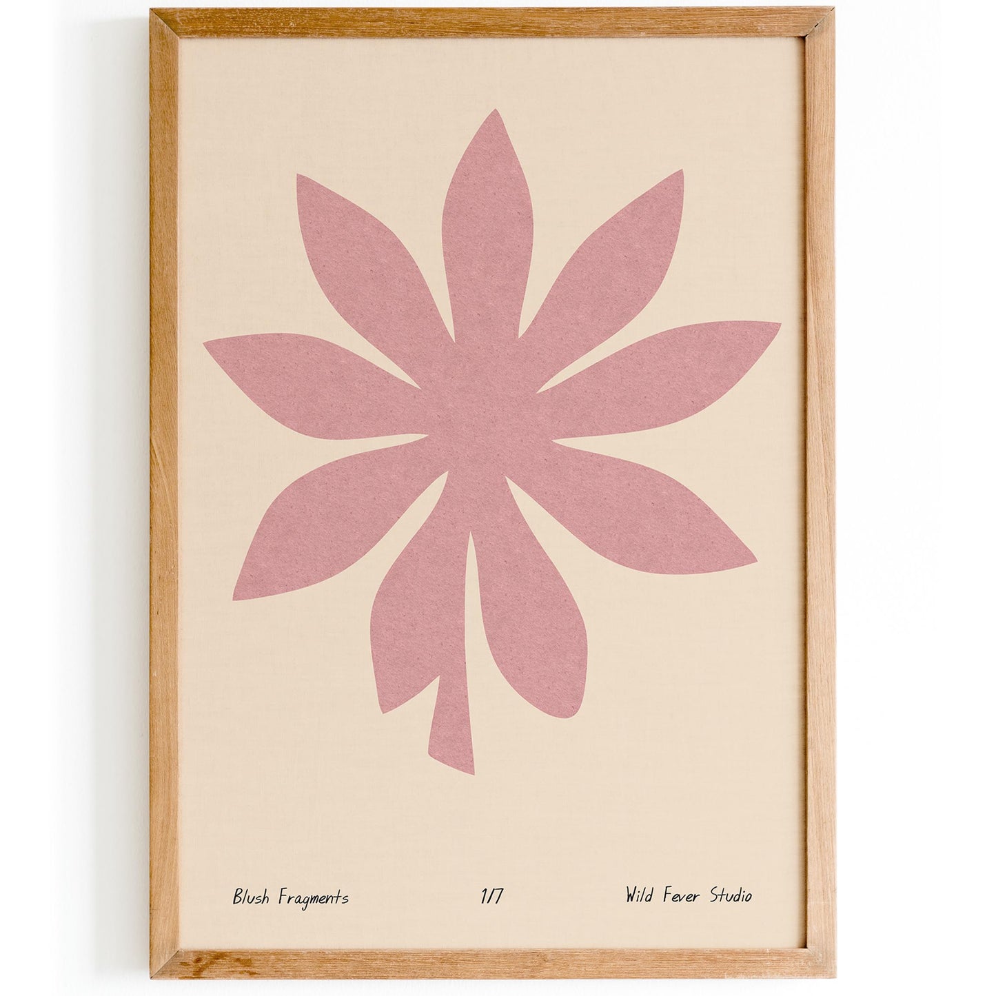 Pink Abstract Minimalist Cut Outs Wall Art