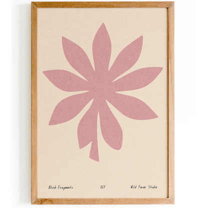 Pink Abstract Minimalist Cut Outs Wall Art