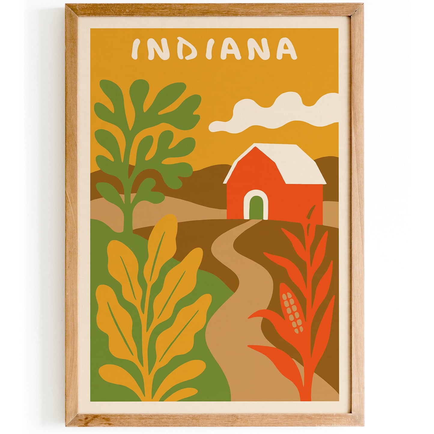 Indiana Country State Travel Poster