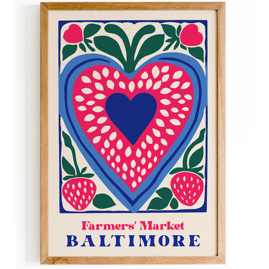 Baltimore Farmers Market - Strawberry Wall Art