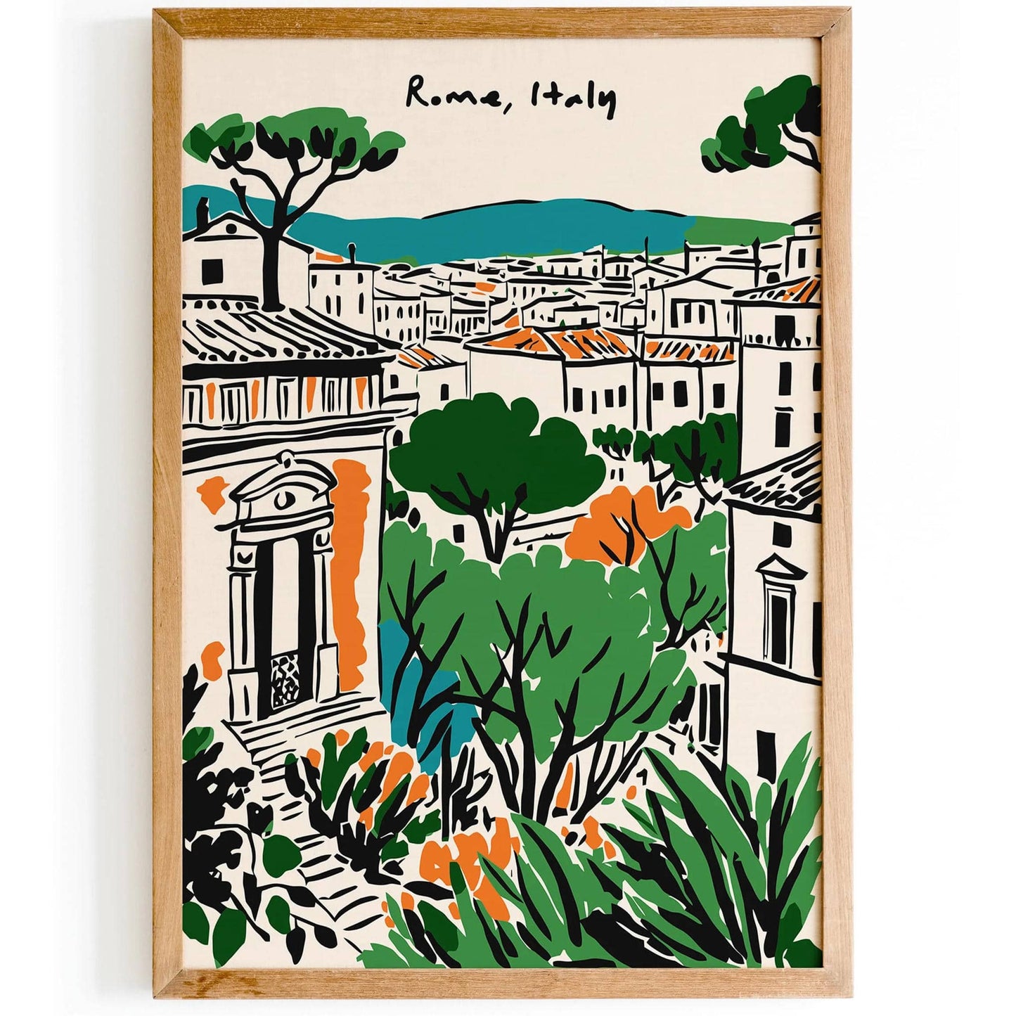 Rome Italy Colorful Poster