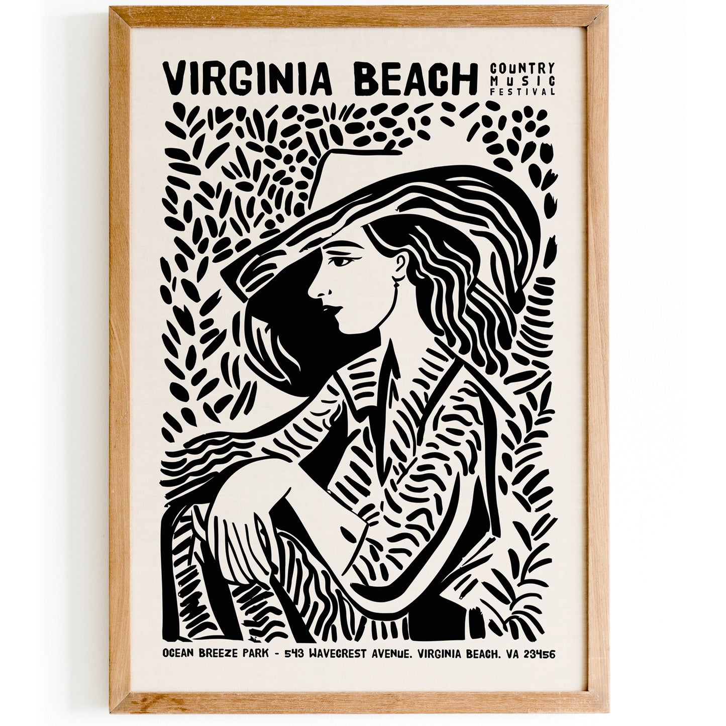 Virginia Beach Country Music Wall Art Poster