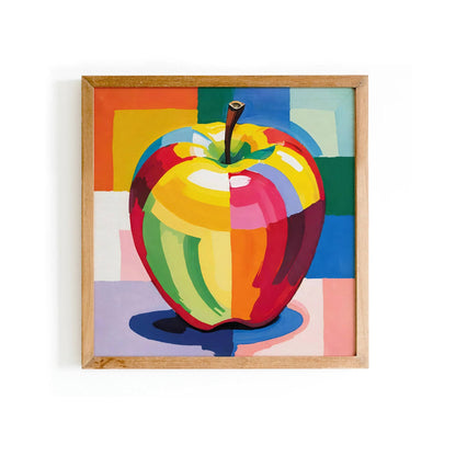 Colorful Big Apple Square Art Print