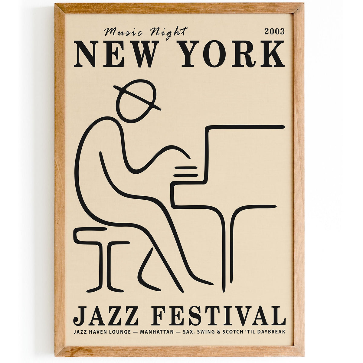 NYC Manhattan Jazz Club Art Poster