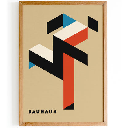 Running Man Bauhaus Style Art Print