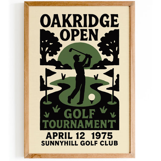 Vintage Golf Tournament Poster Print