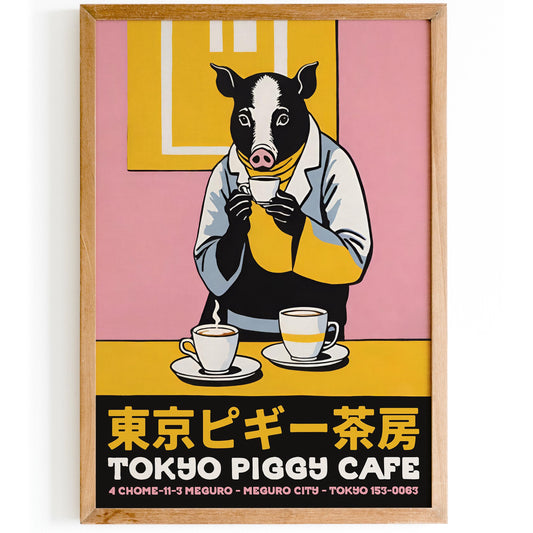 Tokyo Pig Cafe Poster Print