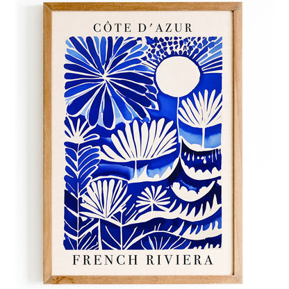 Cote d'Azur Blue Travel Wall Art