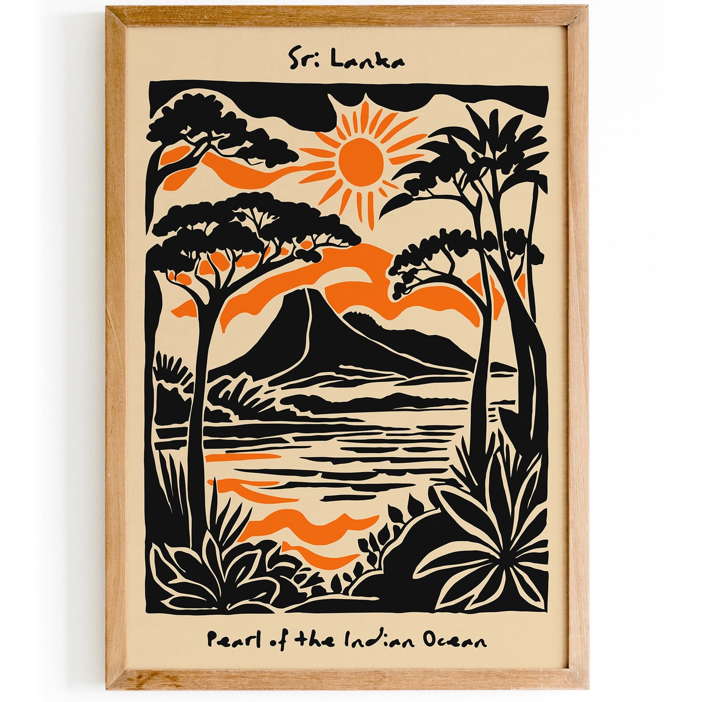 Sri Lanka Tropical Travel Poster