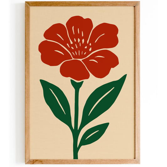 Red Flower Poster