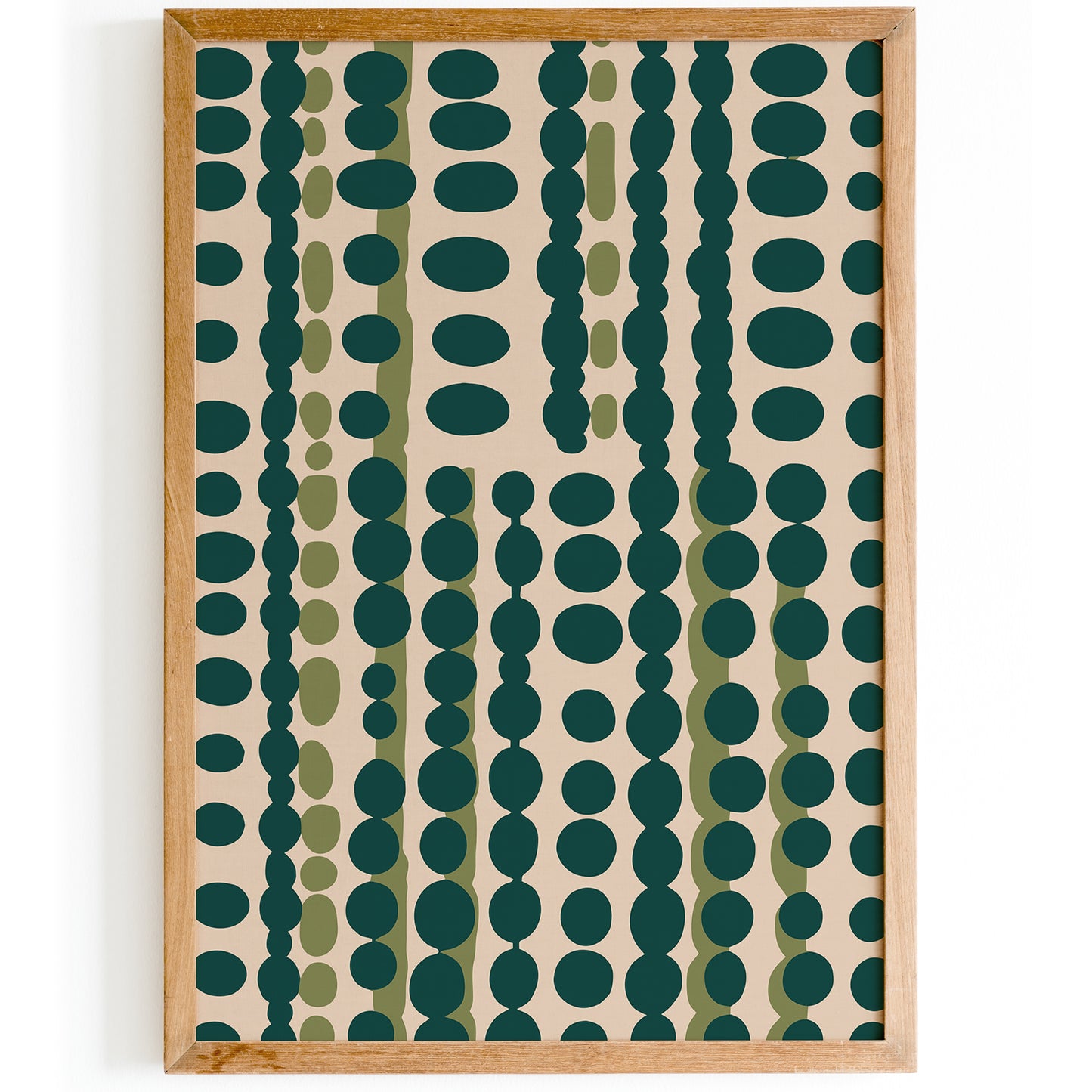 Mid Century Modern Green Aesthetic Print