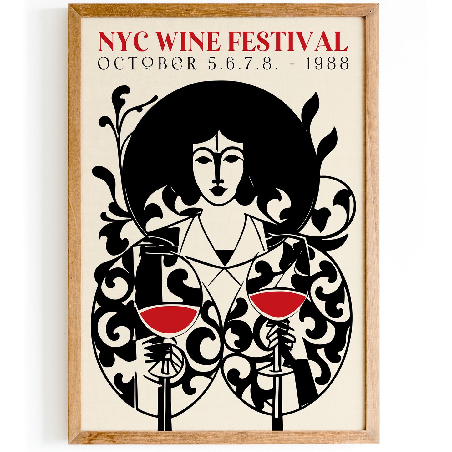 NYC Wine Festival - Art Deco Poster