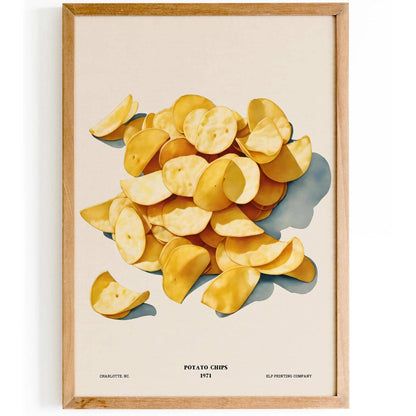 Vintage 1971 Potato Chips Art Print