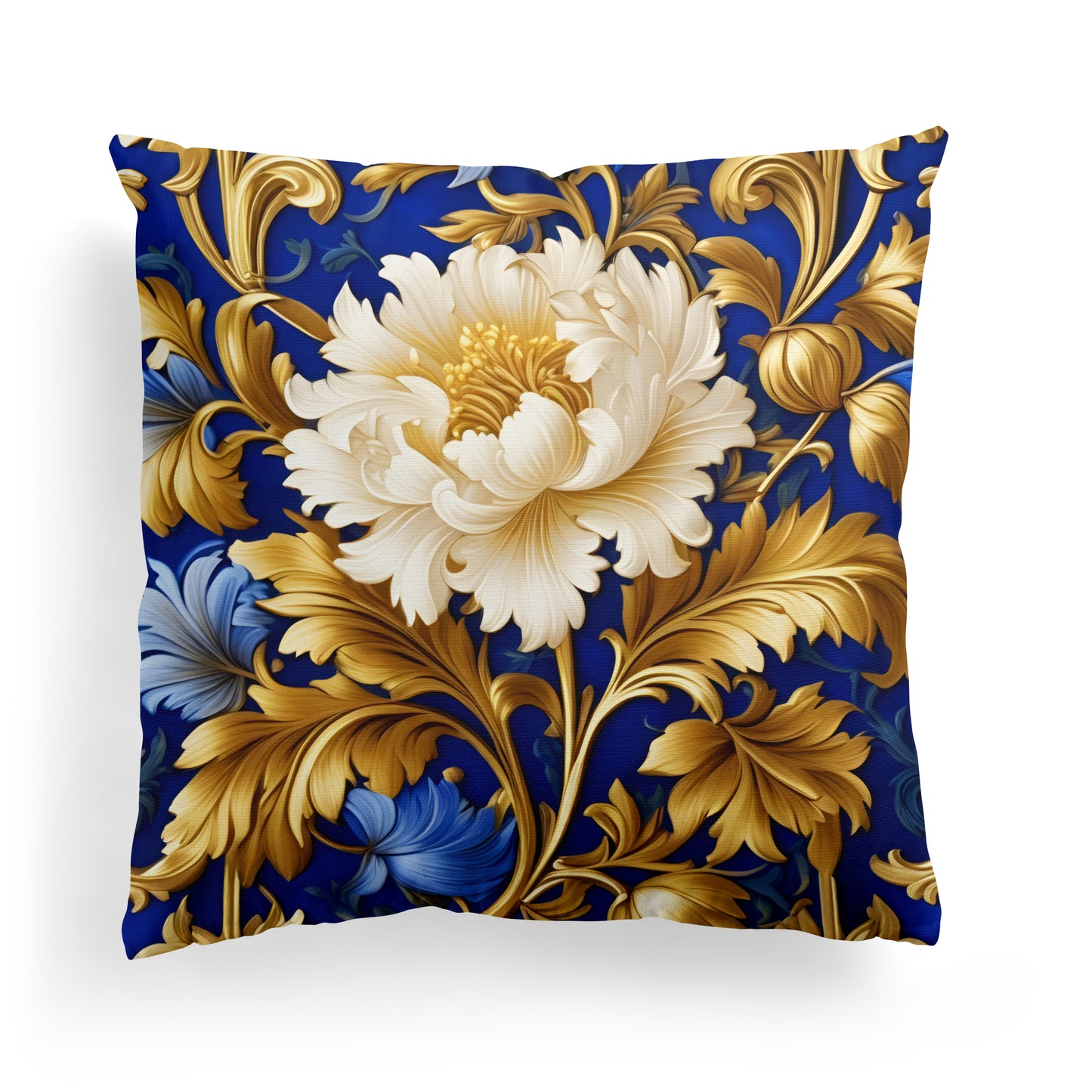 W. Morris Elegant Flowers Throw Pillow