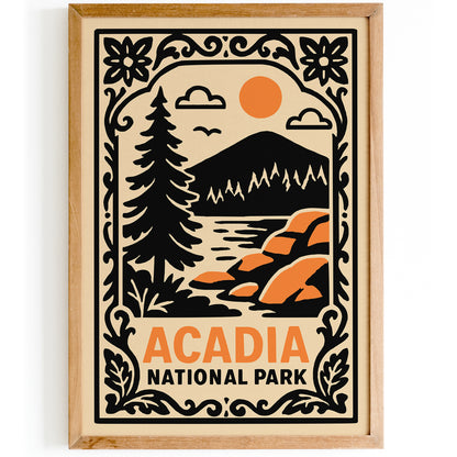 Acadia National Park Poster - Travel Art Print