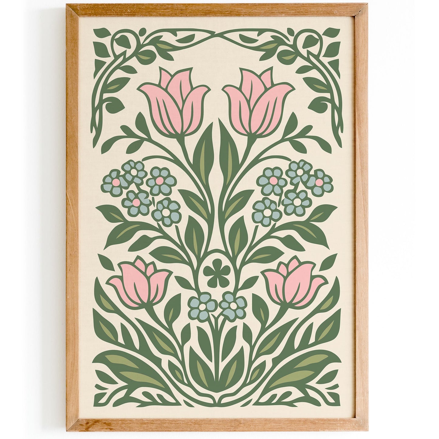 Pastel Artistic Flowers Wall Art Print – Floral Botanical Poster
