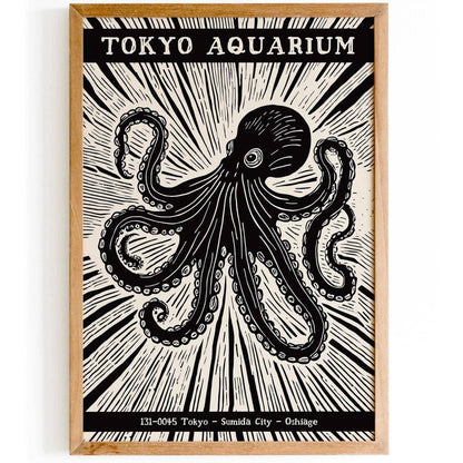 Tokyo Aquarium Octopus Poster