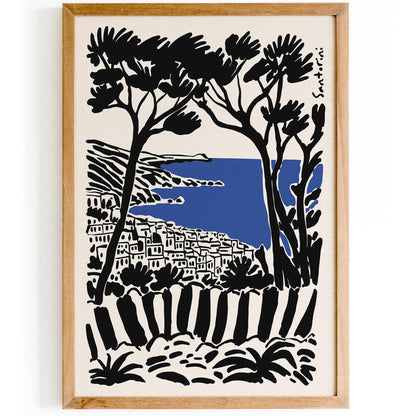 Santorini Landscape Travel Poster