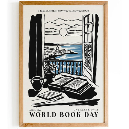 World Book Day Art Print, Literary Poster Gift