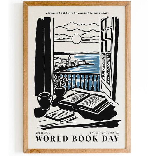 World Book Day Art Print, Literary Poster Gift