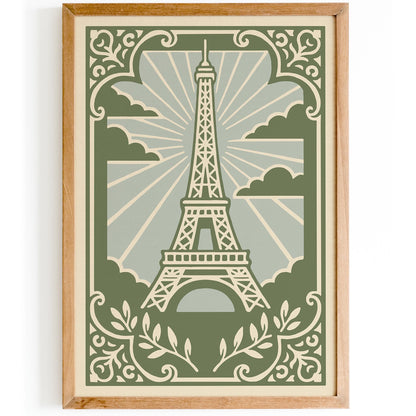 French Eiffel Tower Print - Chateau Style Art