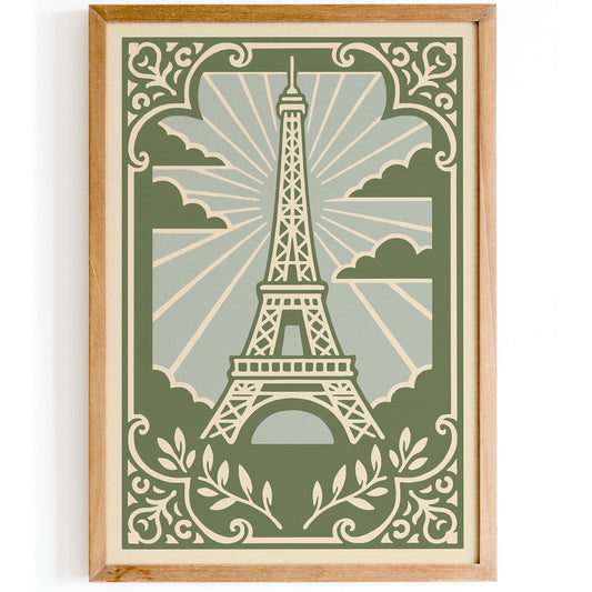 French Eiffel Tower Print - Chateau Style Art