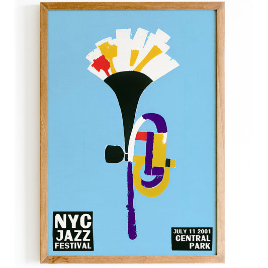 NYC Jazz Festival 2001 Central Park Poster