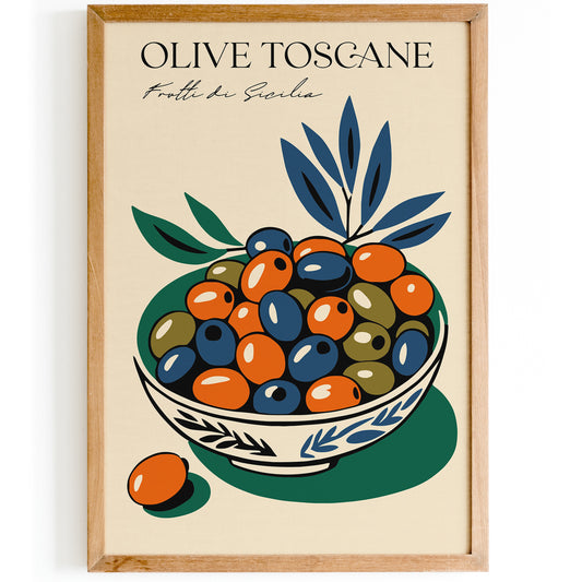 Frutti di Sicilia Olives Kitchen Poster