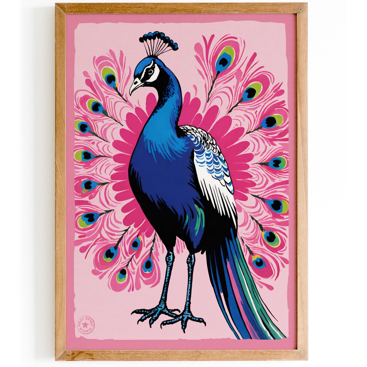 Peacock Pink Garden Poster