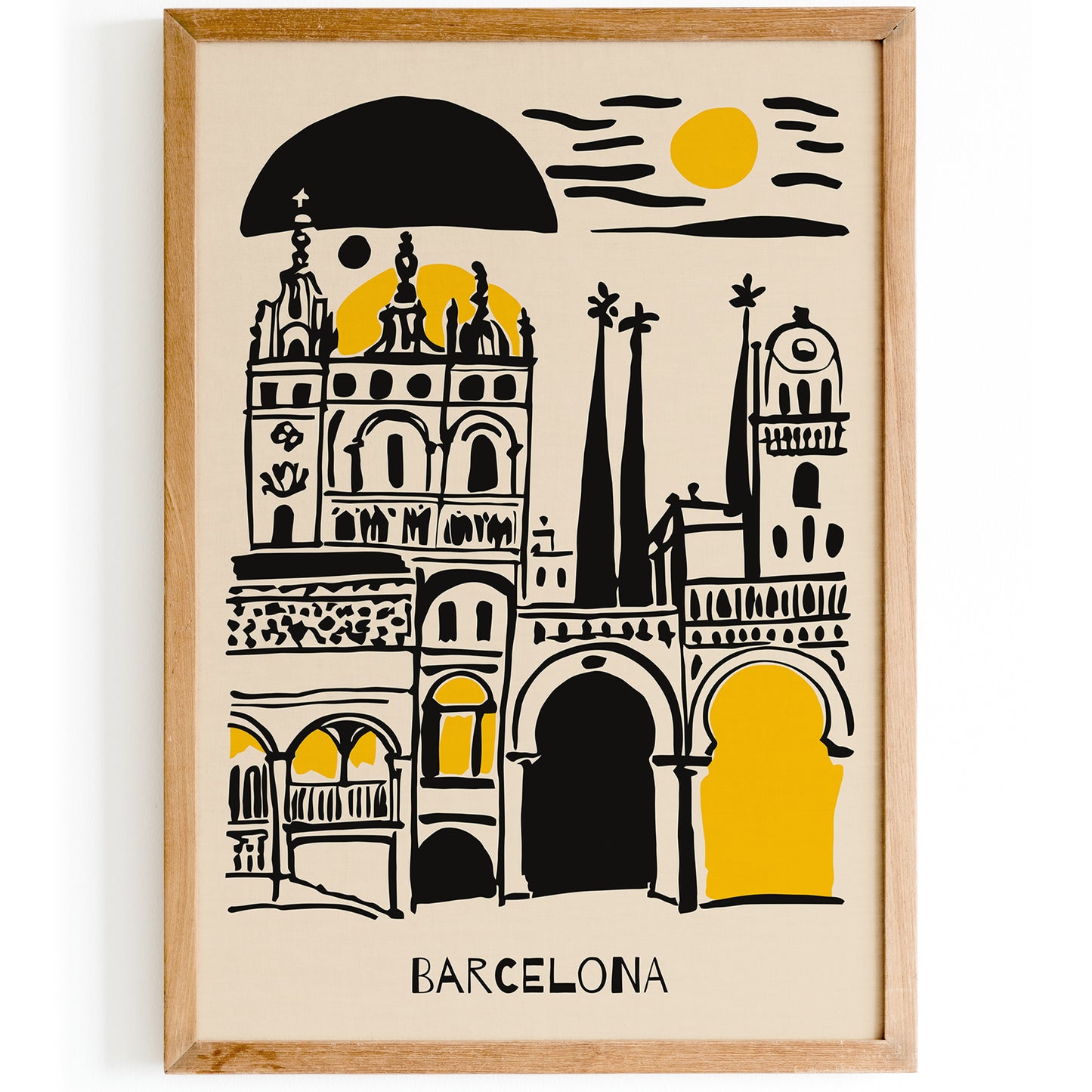 Barcelona Handdrawn Style Poster