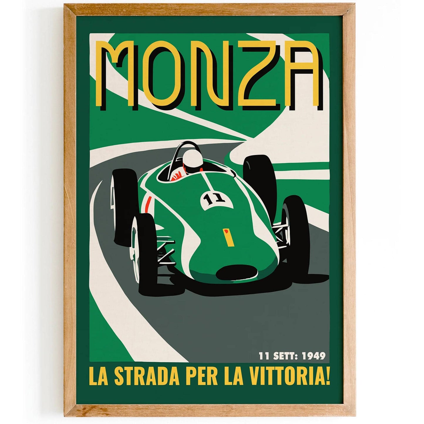 Monza Racetrack Vintage Poster