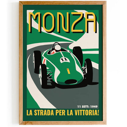 Monza Racetrack Vintage Poster