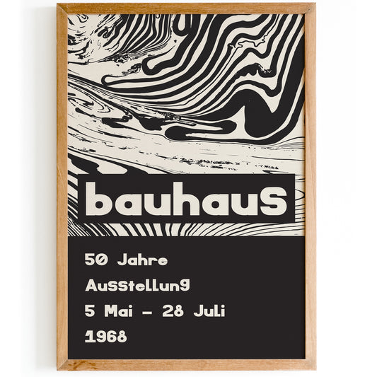 Bauhaus 1968 Black and White Poster